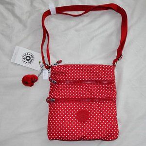 Kipling Keiko Crossbody Mini Bag Red White Polka Dots
